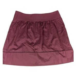 Loft Pink Mauve Cotton Women's Skirt Size 6 Mini Spring Vacation Light Weight